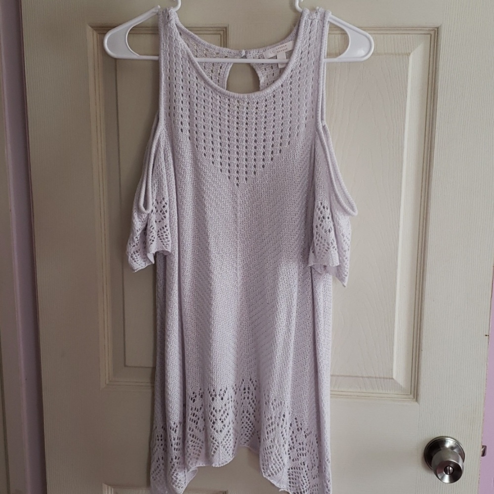 Cold Shoukder Frill sweater